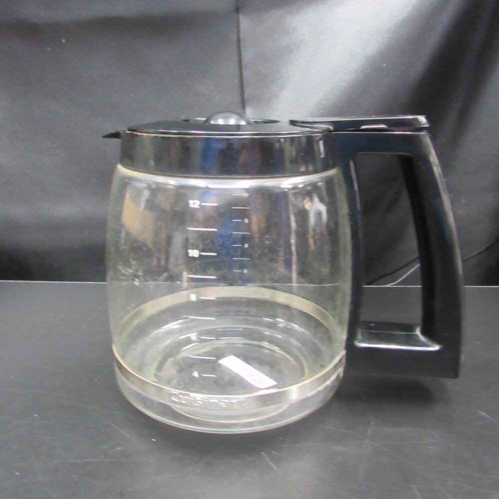 Cuisinart 12 Cup Coffee Maker Replacement Carafe Glass Pot Black Coffee